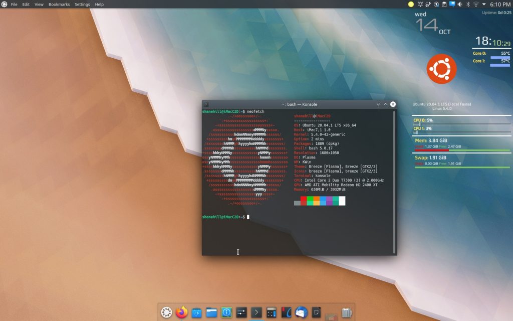 KDE Plasma full desktop screen shot