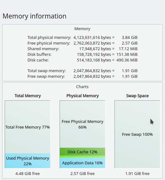 Memory information window